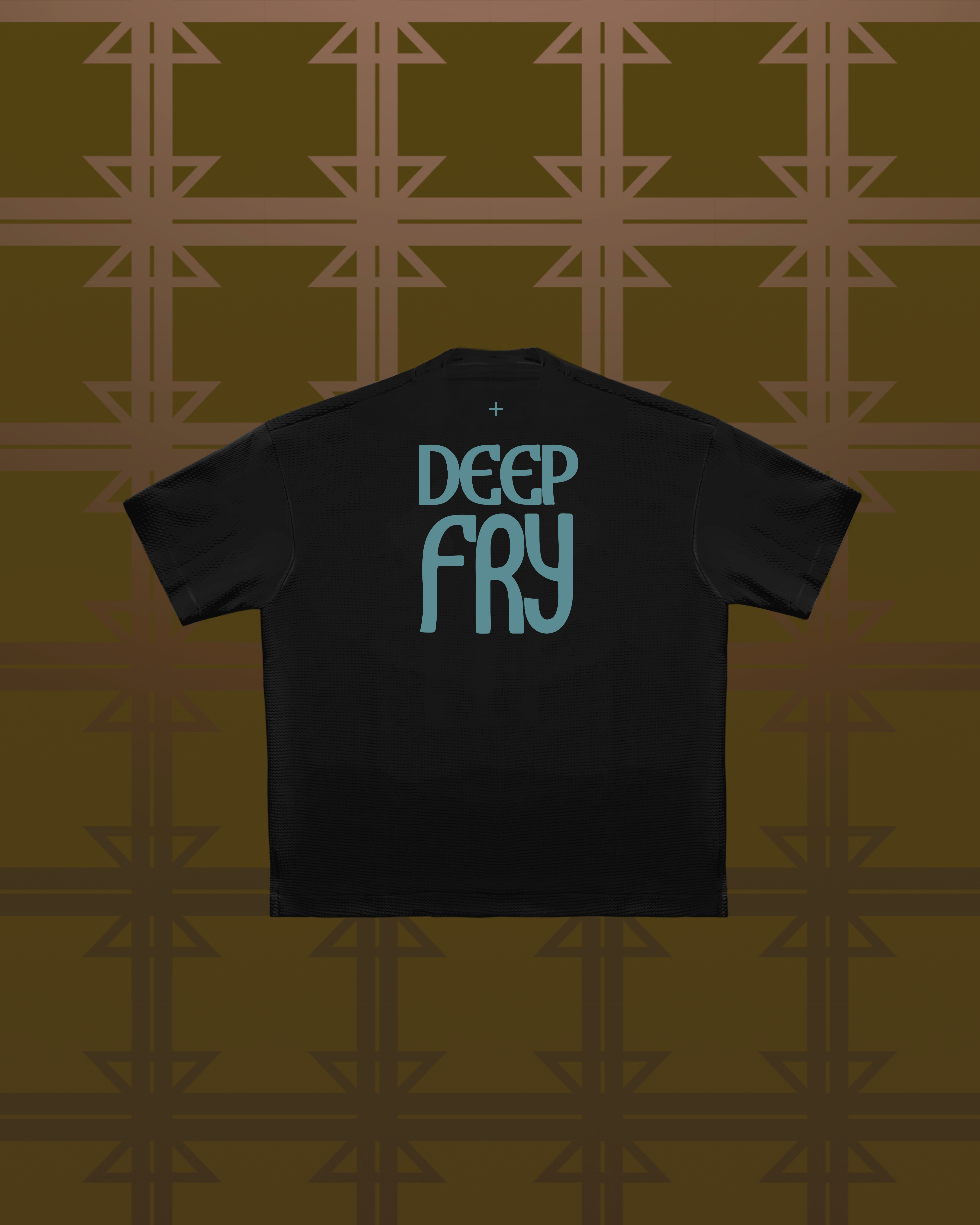 Deep Fry Logo T-Shirt - Back Only - Black - Mwami