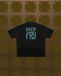 Deep Fry Logo T-Shirt - Back Only - Black - Mwami
