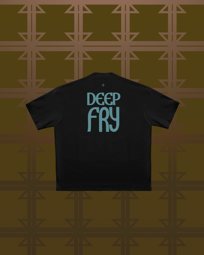 Deep Fry Logo T-Shirt - Back Only - Black - Mwami