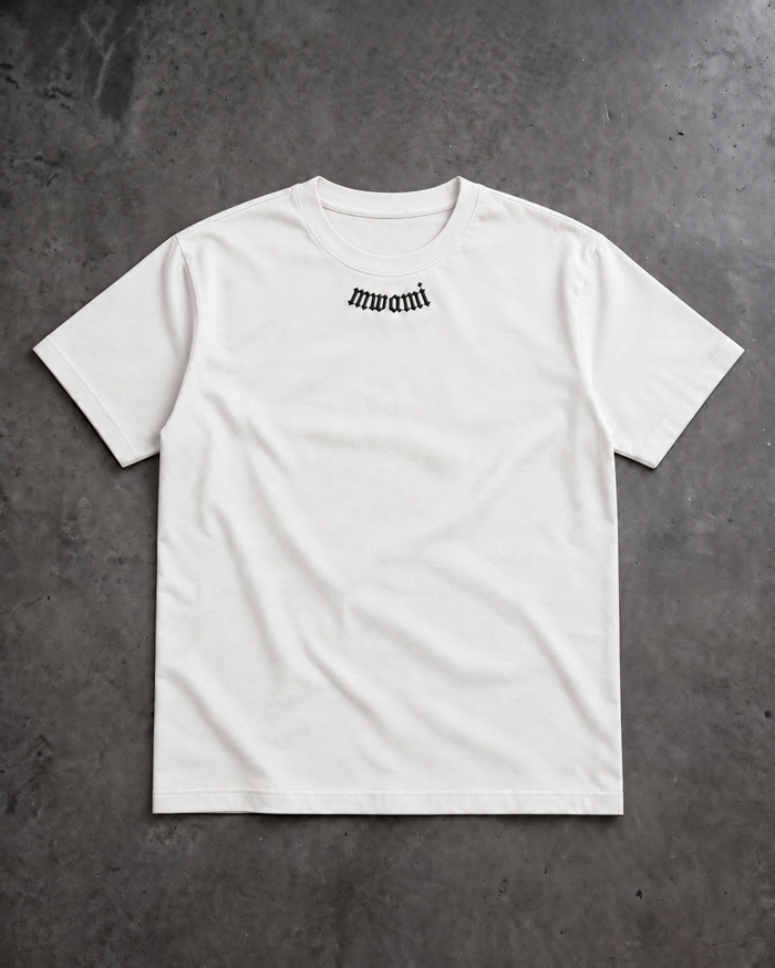 Embroidered Logo Tee - White