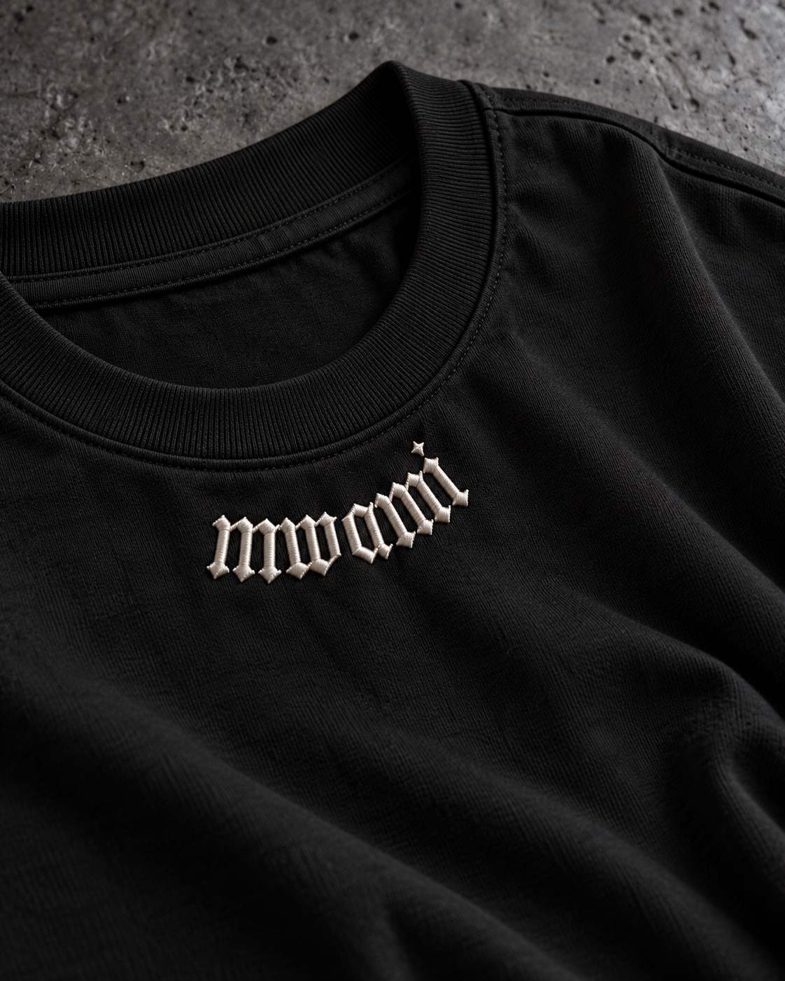 Embroidered Logo Tee - Black