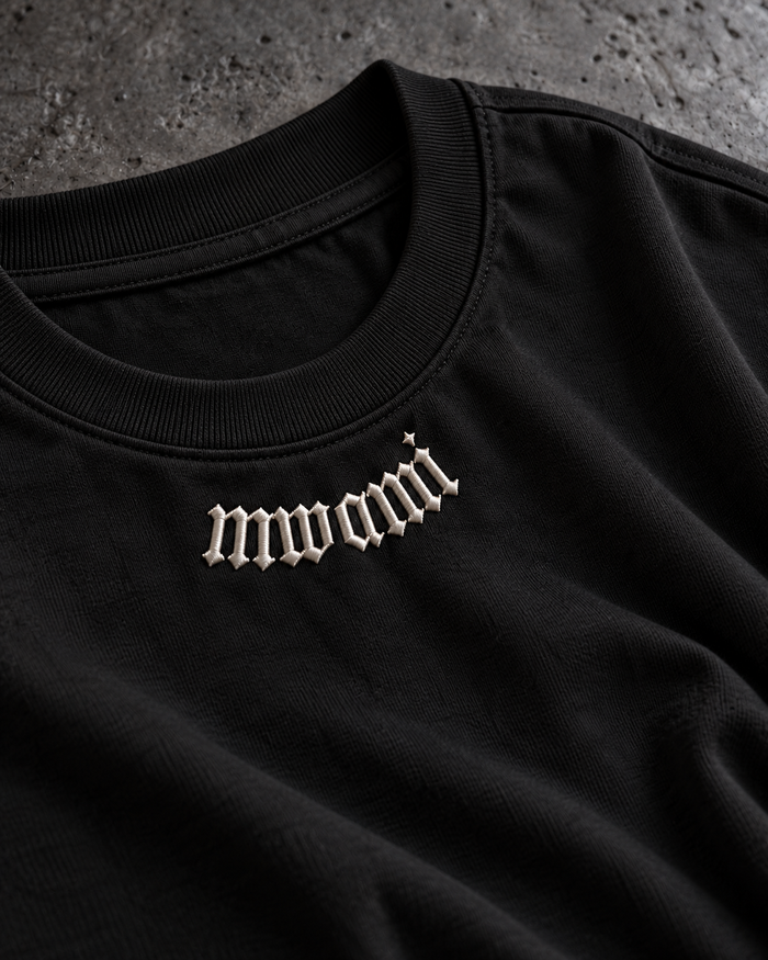 Embroidered Logo Tee - Black
