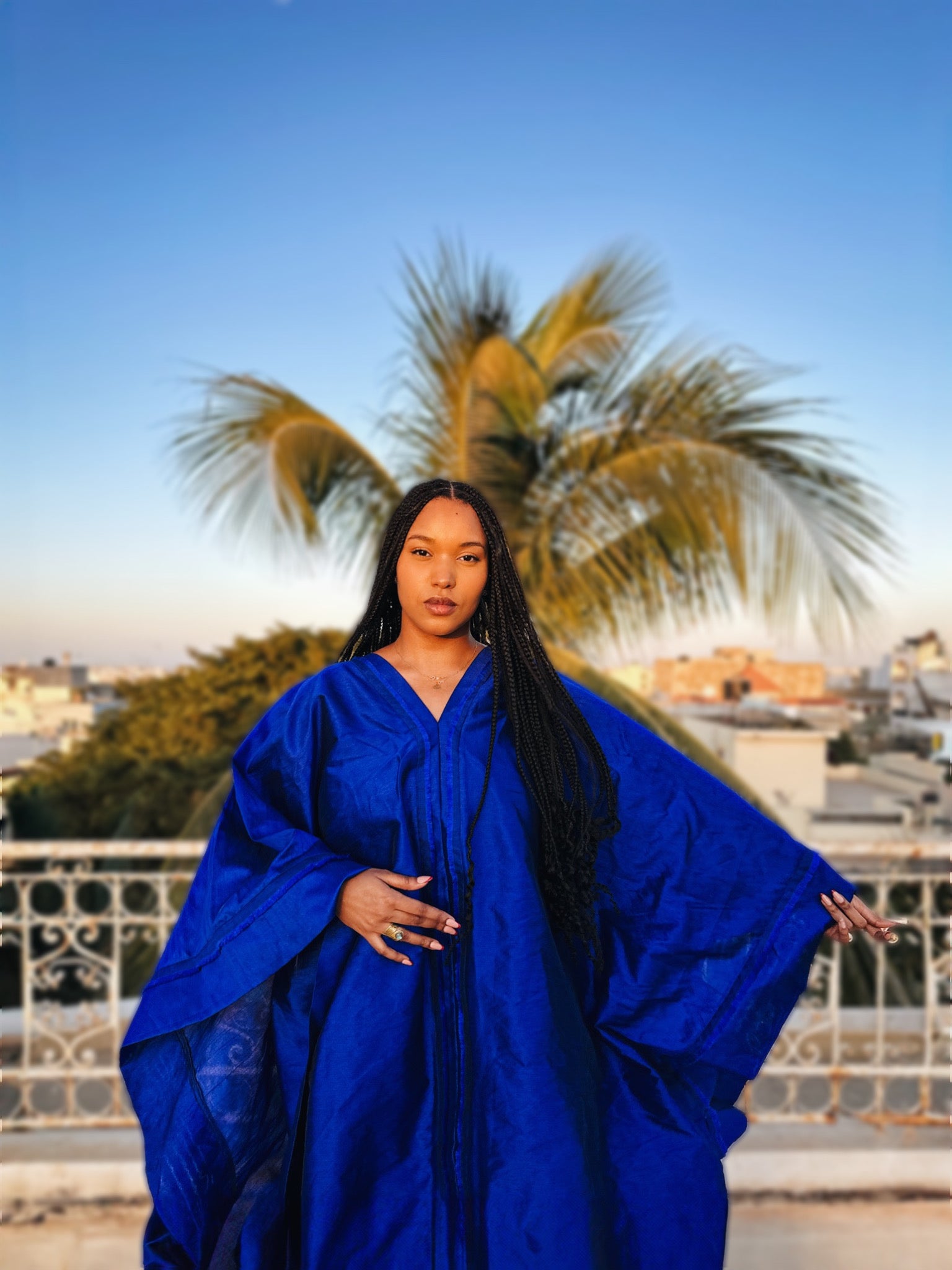 Harmattan Boubou - Royal Blue - Mwami