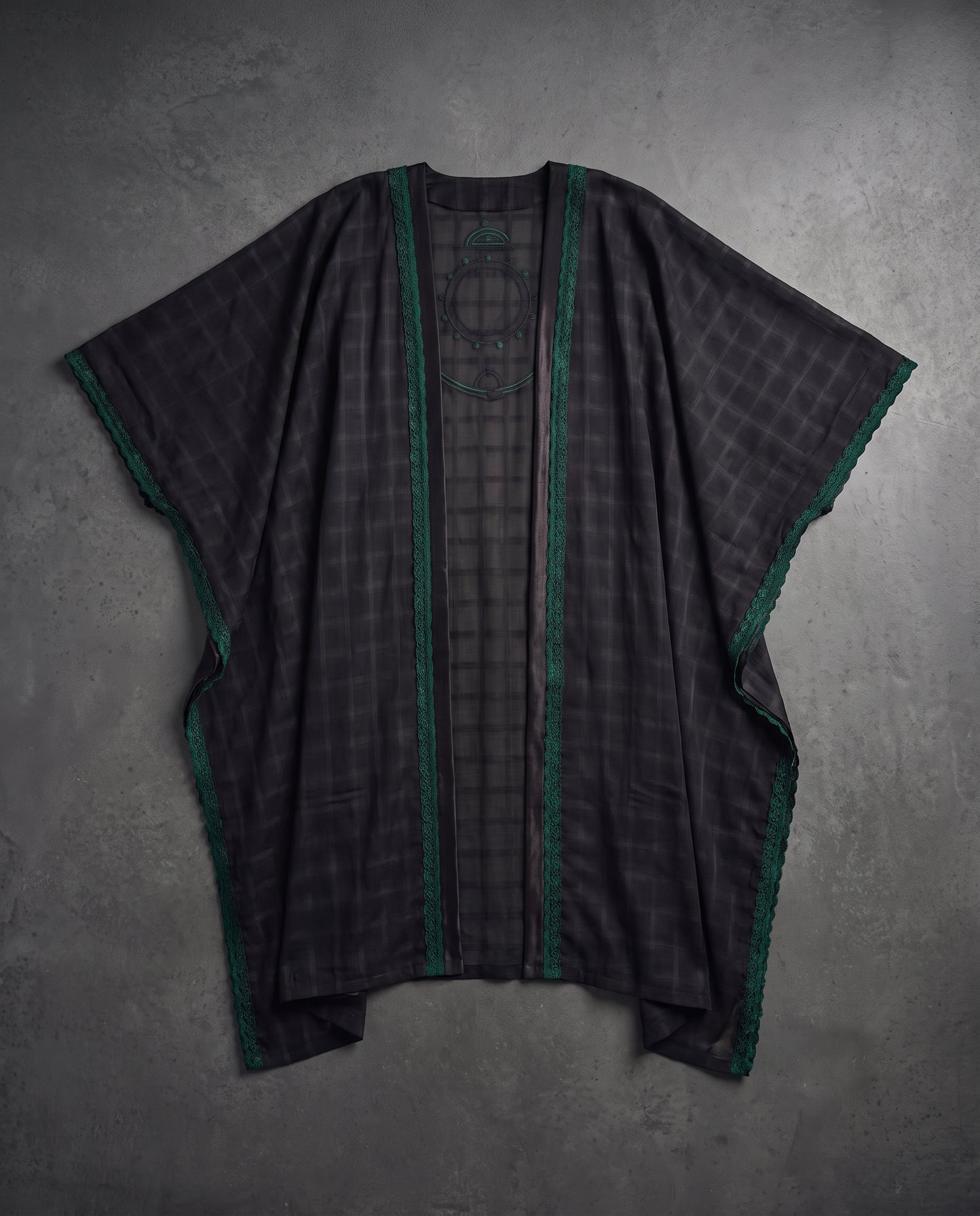 MWAMI Plaid Lace Cape — Harmattan '25