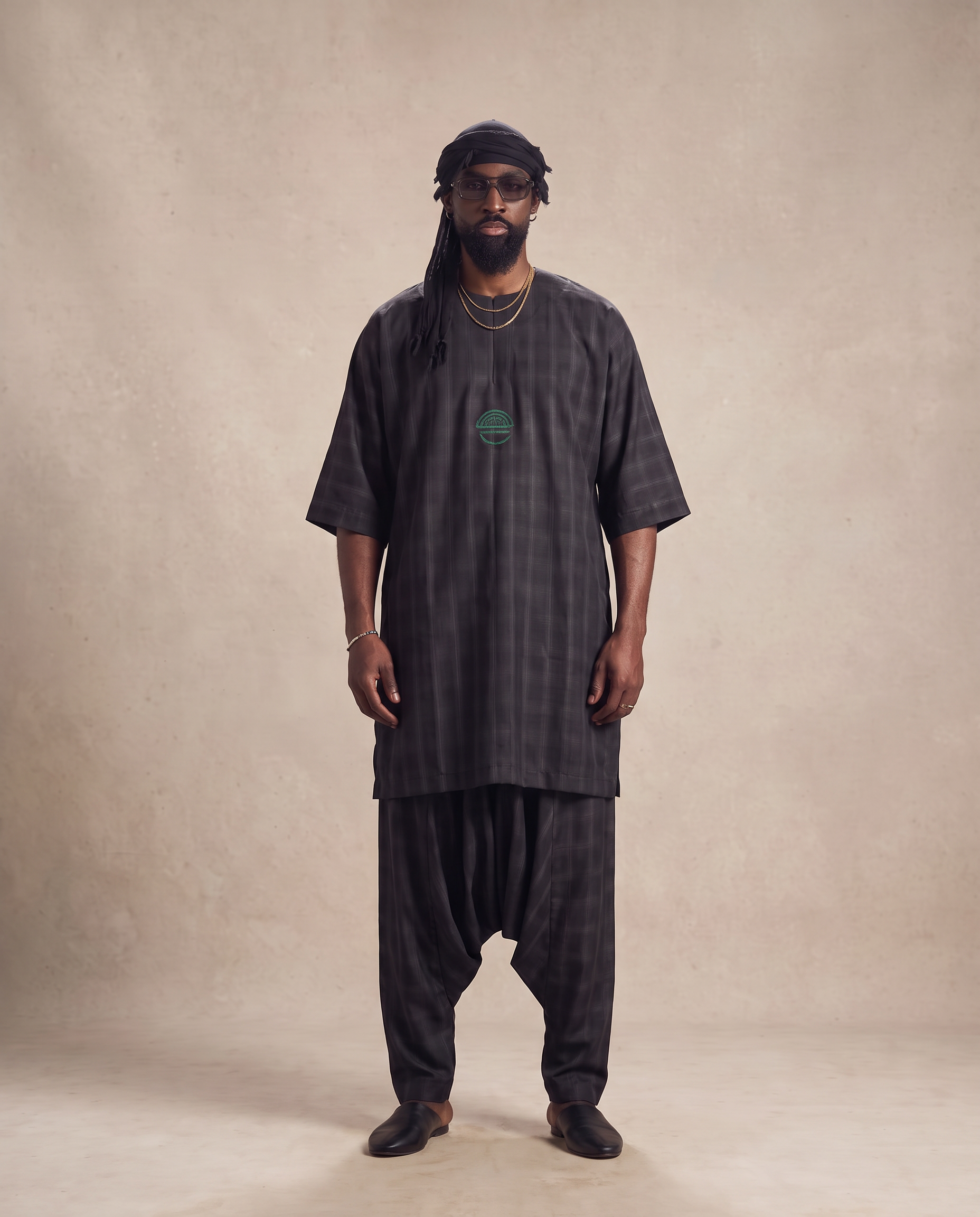 MWAMI Plaid Tunic & Harem Set — Harmattan '25