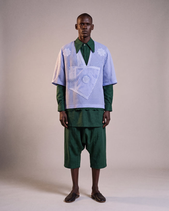 MWAMI Eyelet Crest Top — Harmattan '25