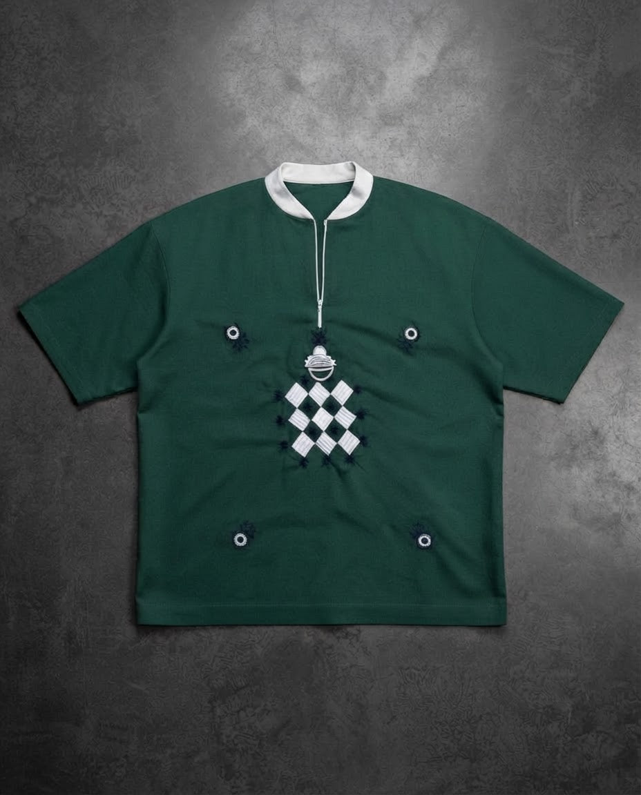 Harmattan Cotton Boubou Motif Polo